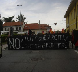 Antimilitaristische Aktion in Casella, Italien